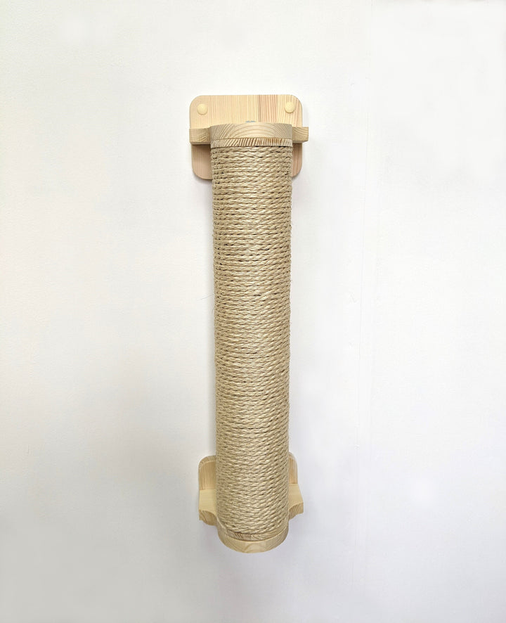 Cat Scratching Post from Pine Wood with Sisal or cotton robe, Modern cat scratcher, Scratching post, Cat wall post, Katzenbaum