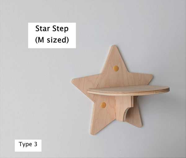 Star Cat Step in Size M Type 3, Cat shelves, Cat steps, Cat shelf, Cat step, Cat steps for wall, Cat wall shelves, Pet furniture