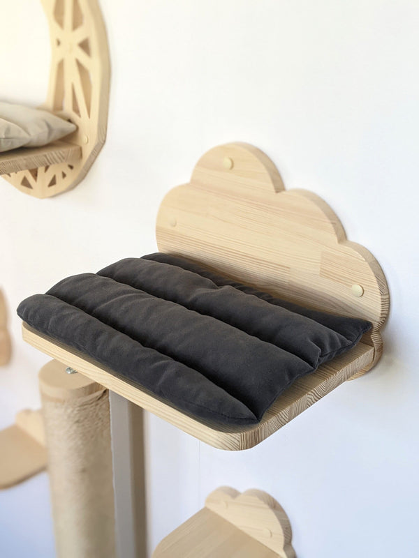 Cloud Cat Shelf from Pine Wood, Cat shelves, Cat furniture, Wall mounted cat bed, Cat shelf, Cat furniture wall, Cat shelves for wall