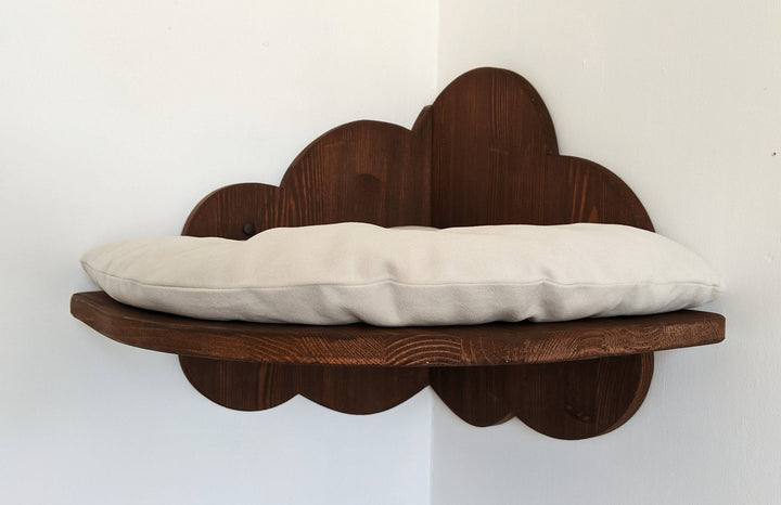 Cloud Cat Corner Shelf with Pillow, Cat shelves, Cat furniture, Wall mounted cat bed, Cat shelf, Cat furniture wall, Cat shelves for wall