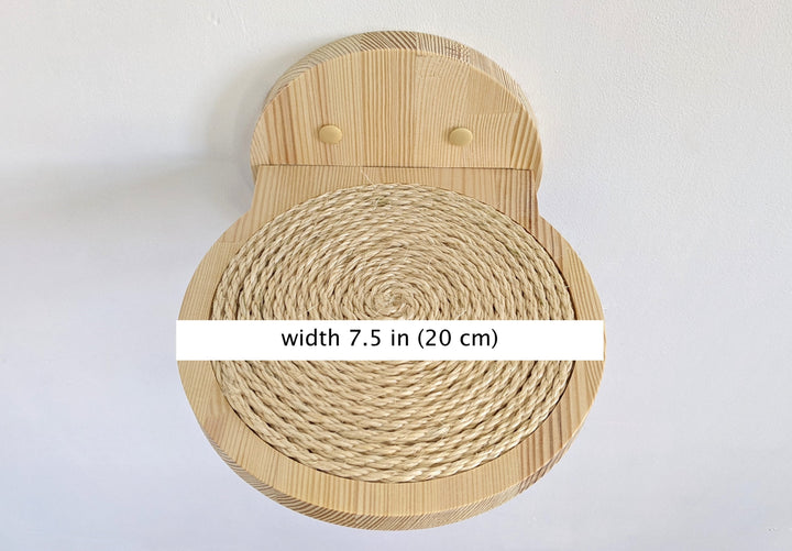 Beautiful Cat Steps for walls with cotton rope in Black Color, Modern Cat Shelves for wall from Ukraine, 5 color for wood, Cat furniture