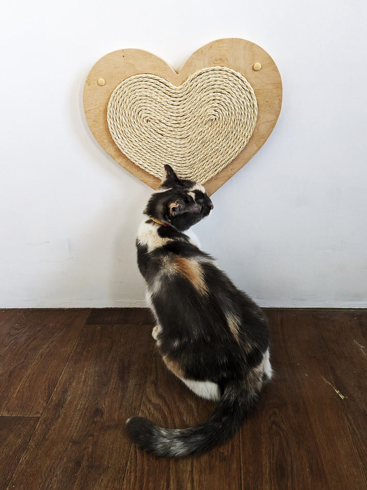 Heart Shaped Wall Cat Scratcher with Sisal, Cute Cat Scratching Post for any type of wall 2023