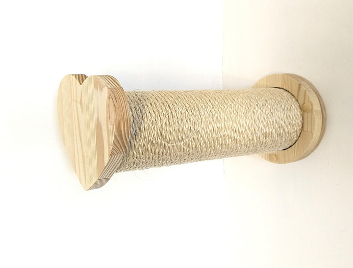 Heart Scratching Post Cat Step for any type of Wall, Cat Wall Furniture for Cats, Cat scratcher for Wall, Gift for Cats