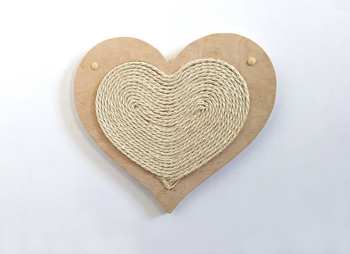 Heart Shaped Wall Cat Scratcher with Sisal, Cute Cat Scratching Post for any type of wall 2023