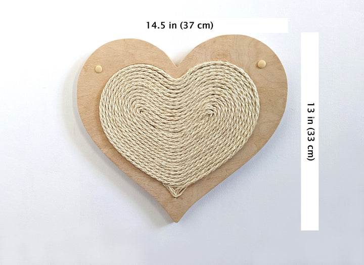 Heart Shaped Wall Cat Scratcher with Sisal, Cute Cat Scratching Post for any type of wall 2023