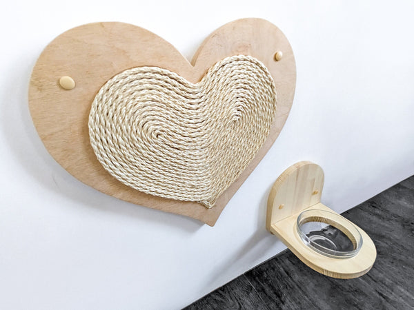 Heart Shaped Wall Cat Scratcher with Sisal, Cute Cat Scratching Post for any type of wall 2023